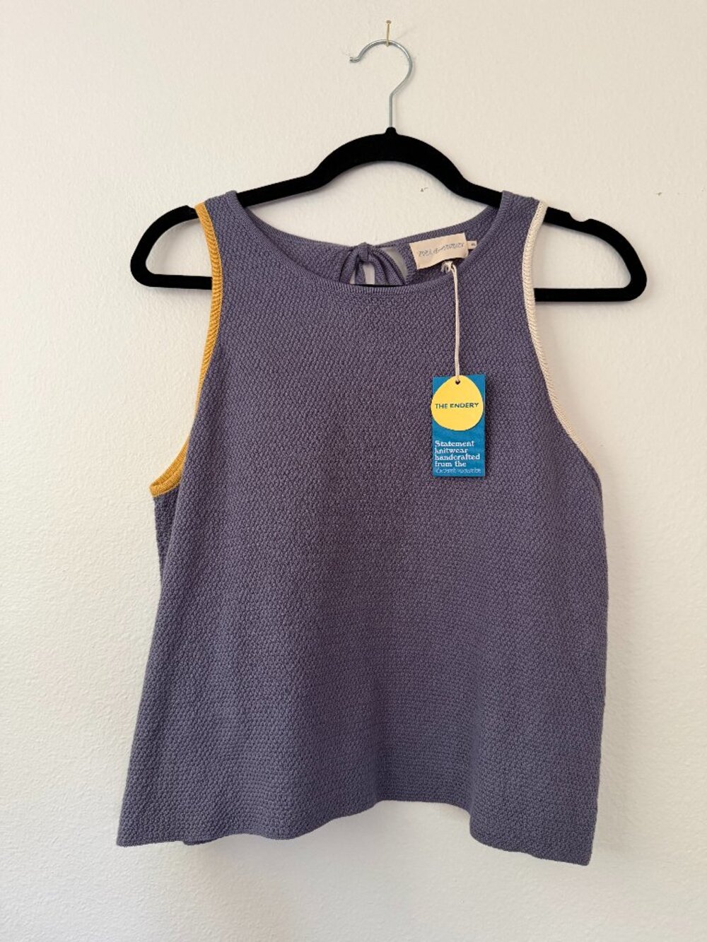 The Endery NWT Colorblock Knit Tank Top Size M/L Deadstock Cotton